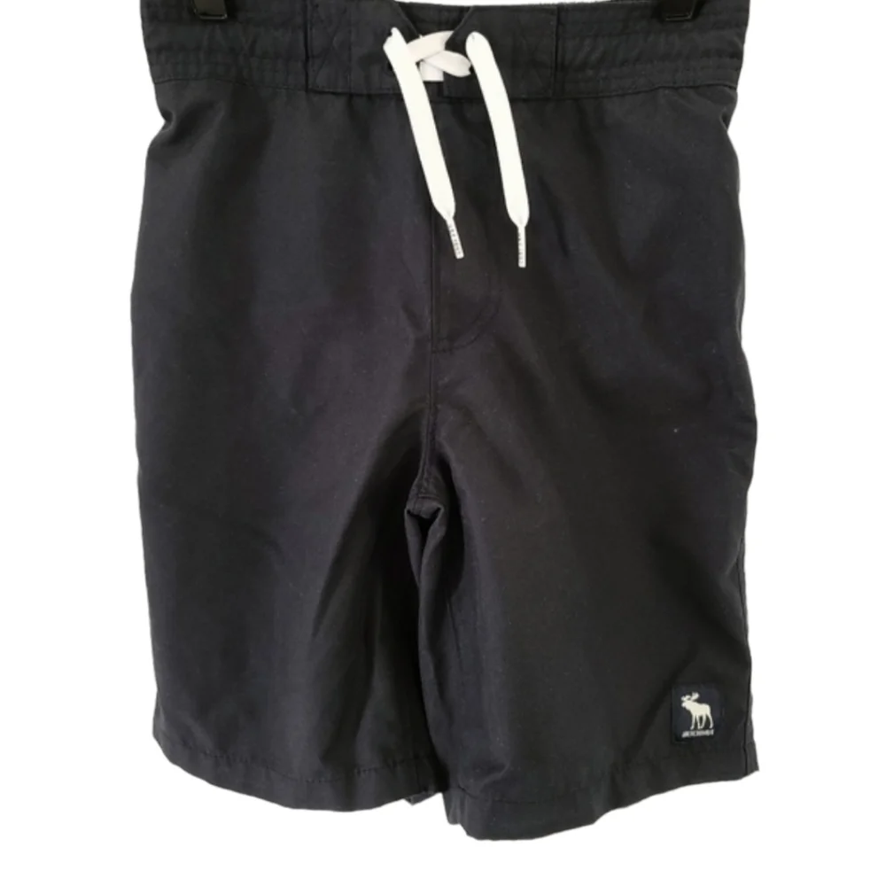 ABERCROMBIE & FITCH A&F Navy Blue Board Shorts Boys 11 12 Swim Trunks Bathing